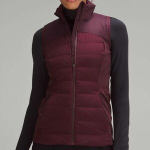 NWT Lululemon Down For It All Vest. Size 8. Cassis color.